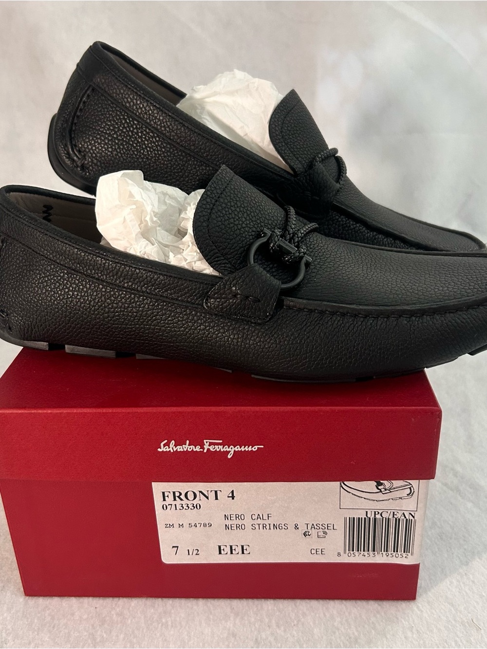 Salvatore Ferragamo Front 4 Driving Loafers 7.5 EEE new in box